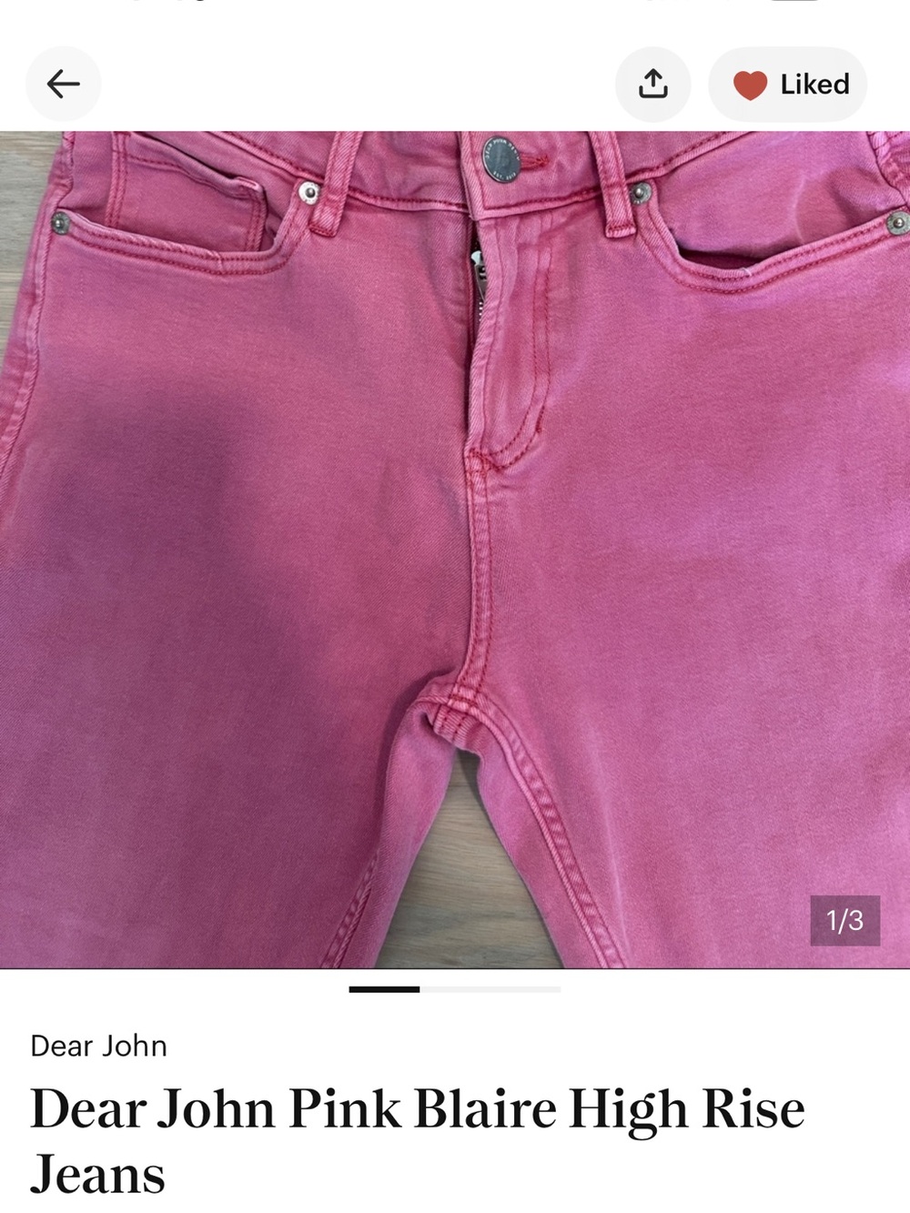 Dear John Pink Blaire High Rise Jeans